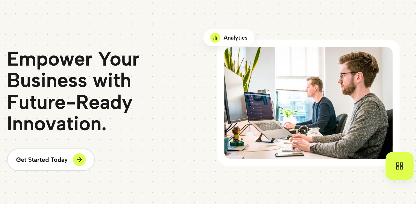 Dotted Grid Hero for B2B software and tech startup websites