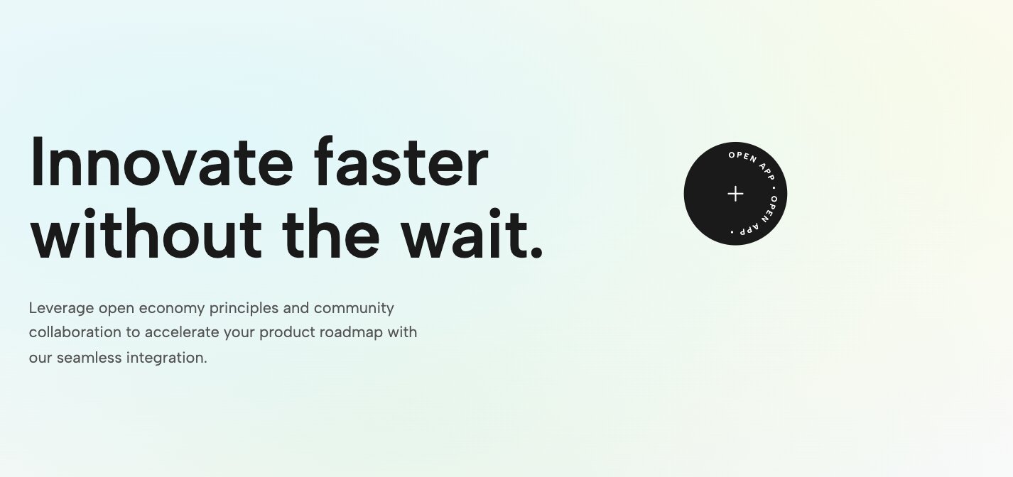 Ethereal Gradient Hero showing glowing background colors for SaaS sites