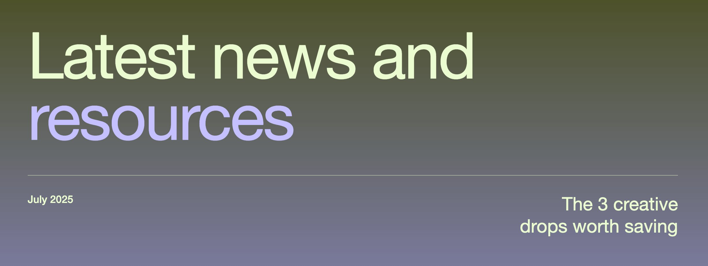 Full-Width Gradient Editorial Hero for digital magazines