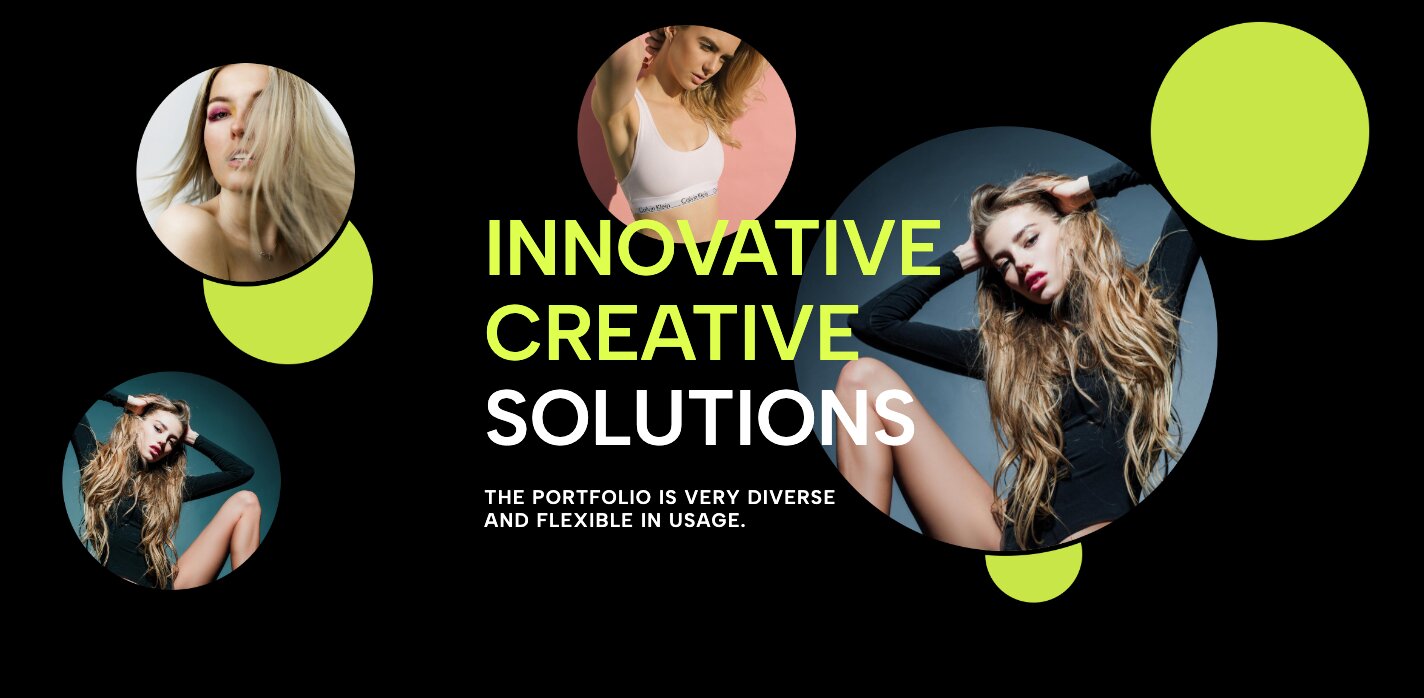 Interactive Portfolio Hero with 3D parallax scrolling and shapes