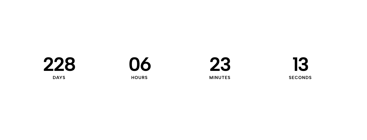 Simple Transparent Countdown