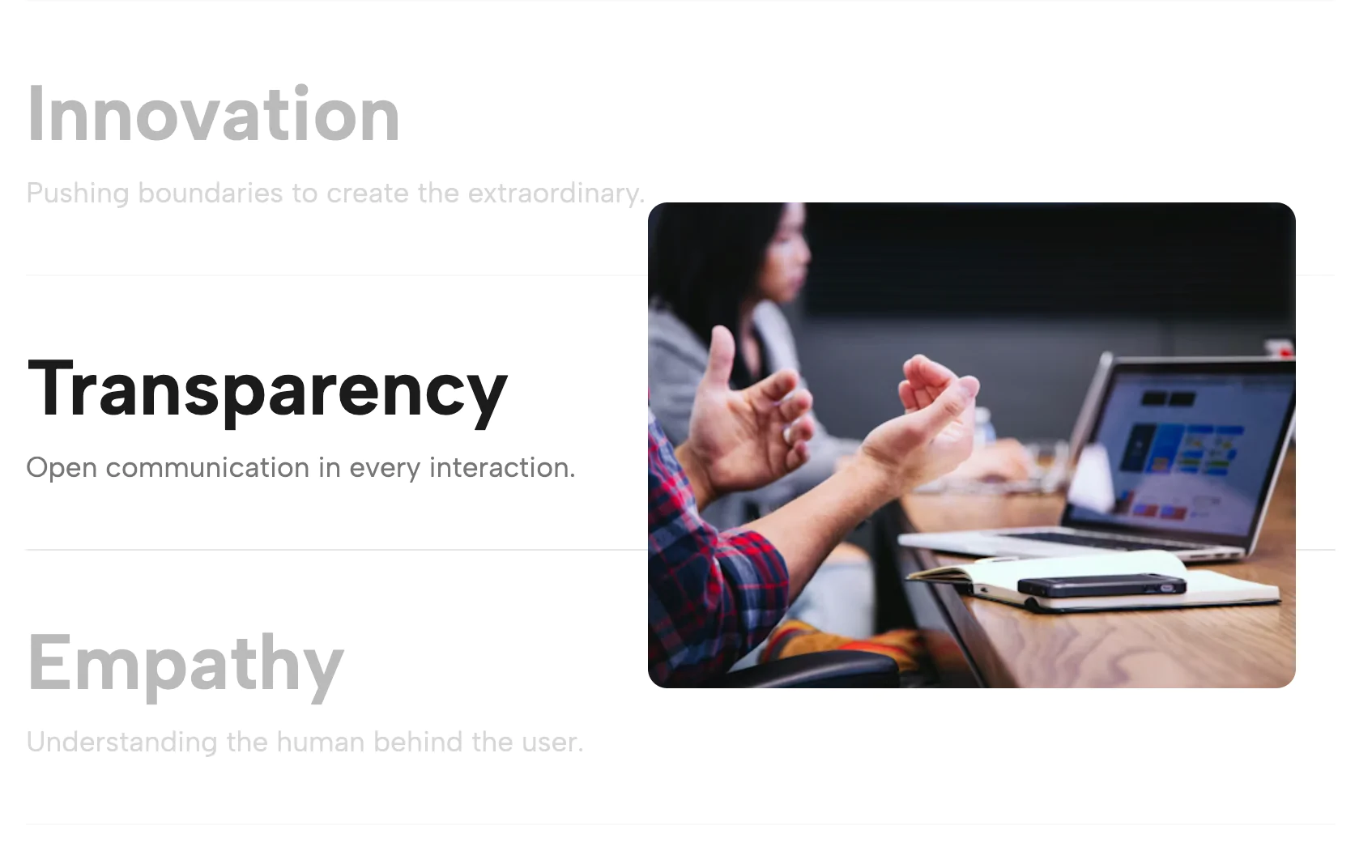 Cursor-Tracking Values