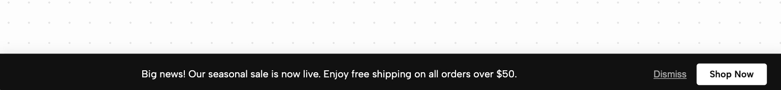Full-Width Edge Announcement Bar
