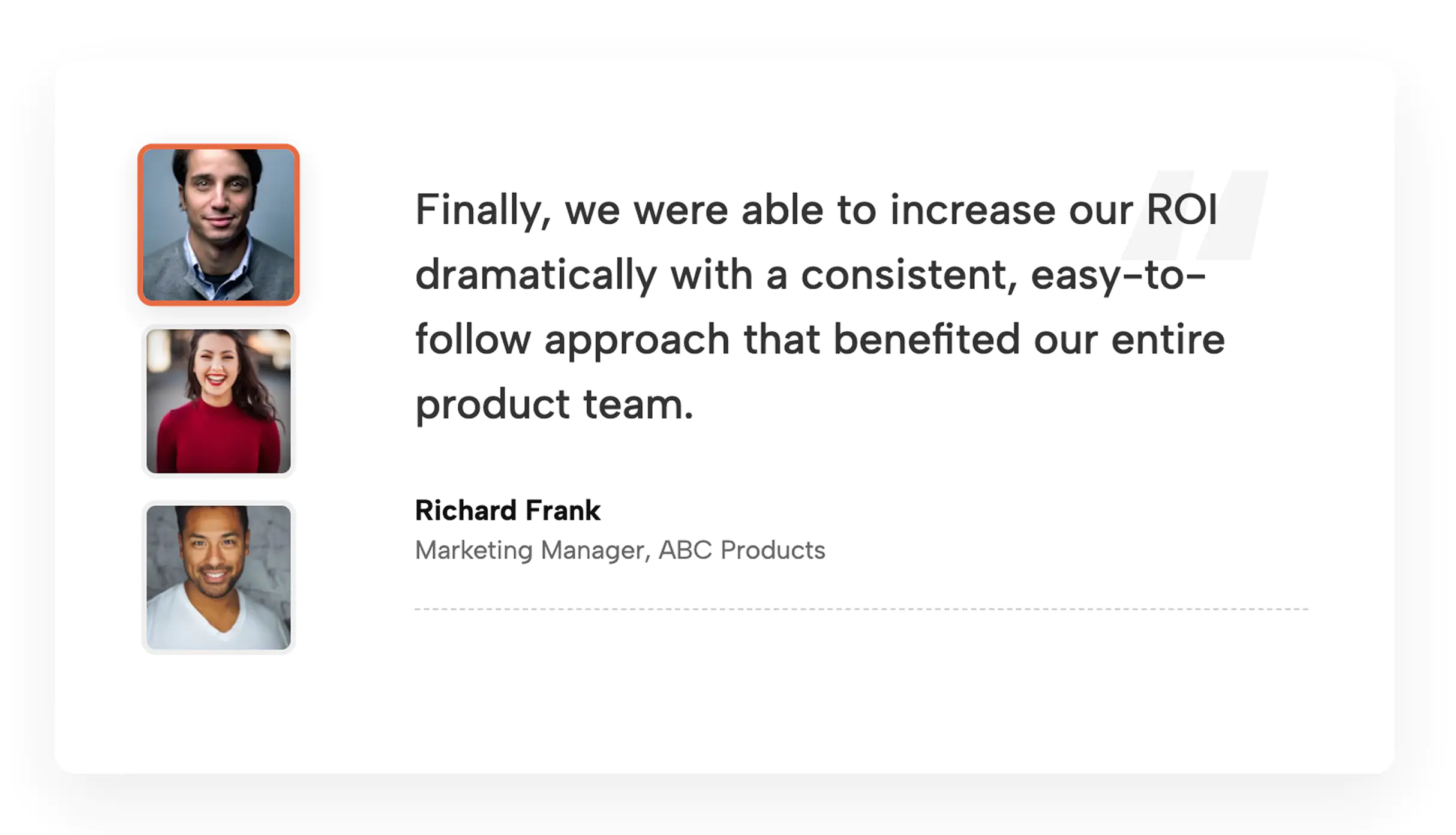 Stacked Thumbnail Testimonial Slider