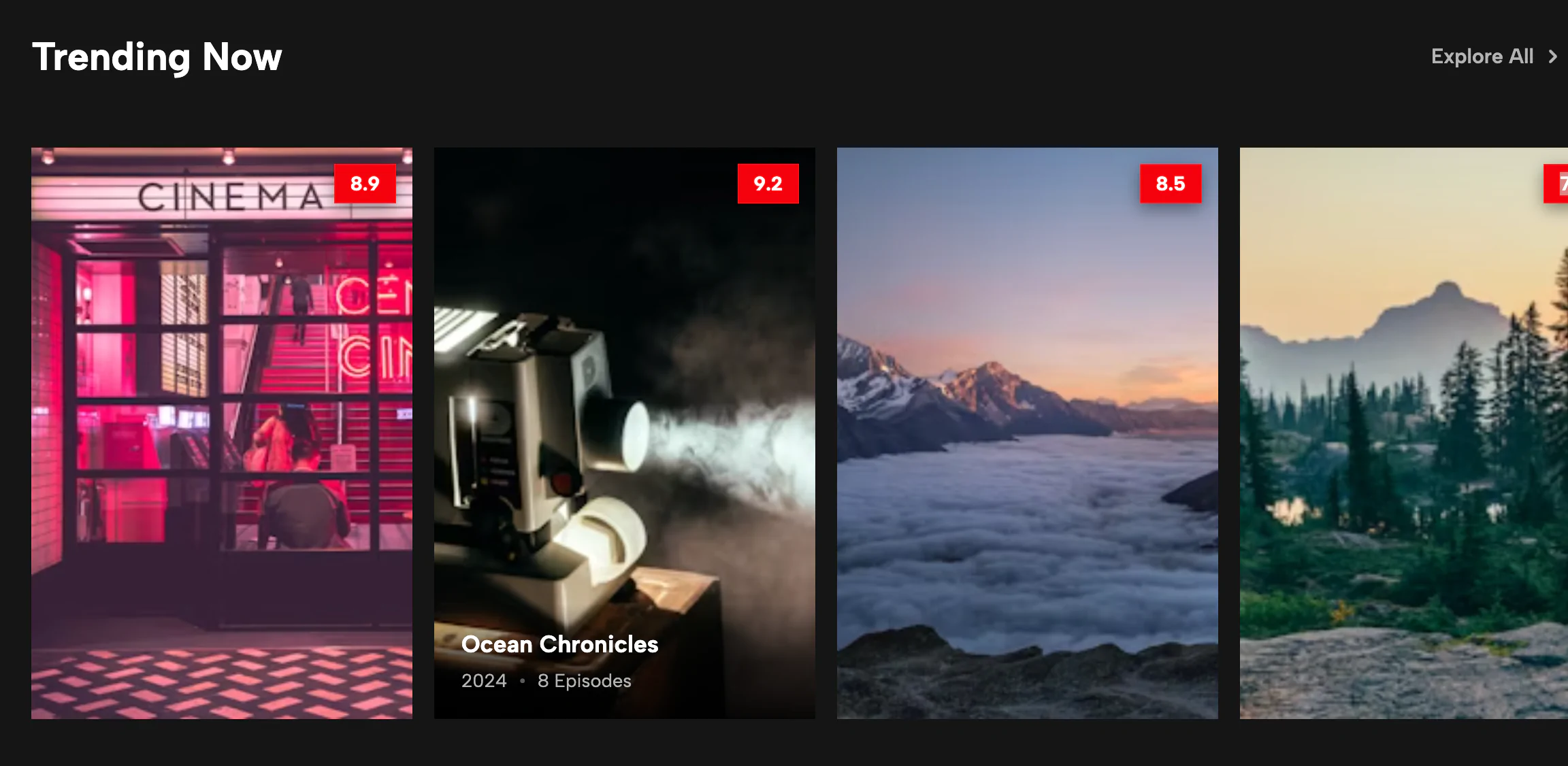 Netflix-Style Media Carousel