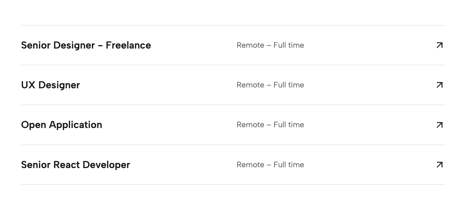 Minimalist Career & Project List