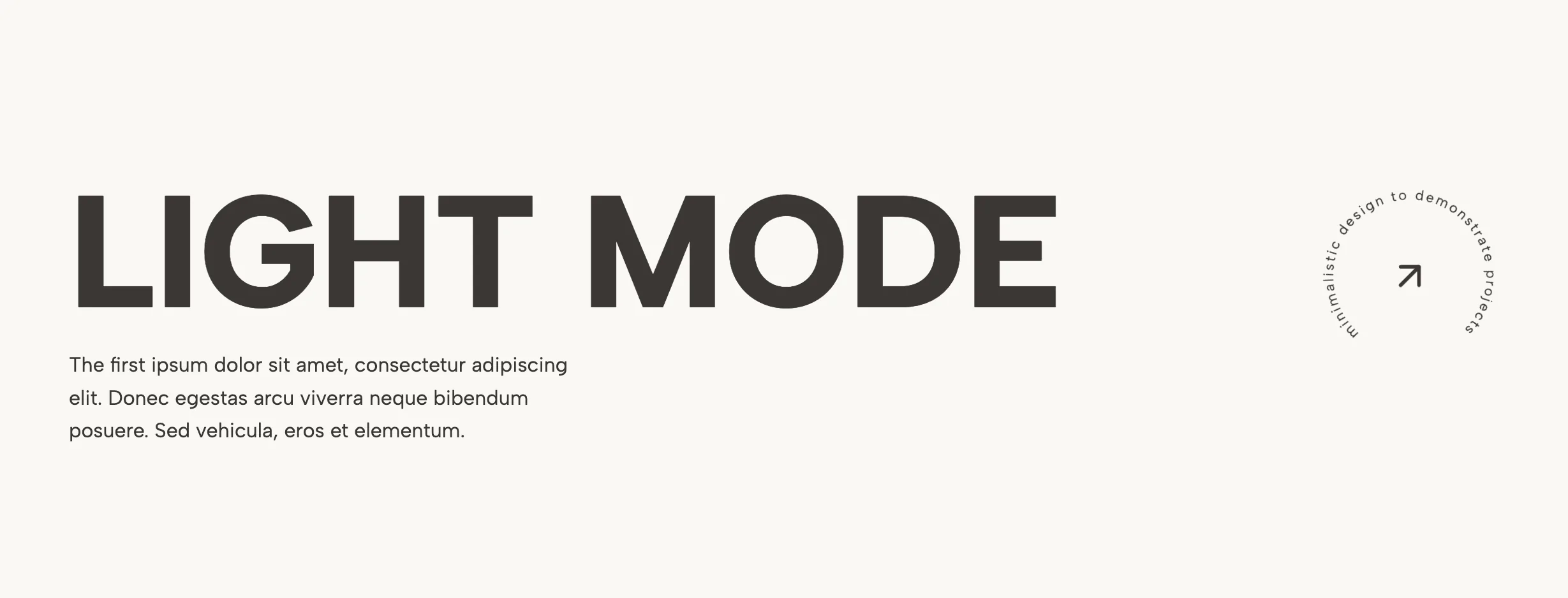Minimalist Text Layout with Circular Text