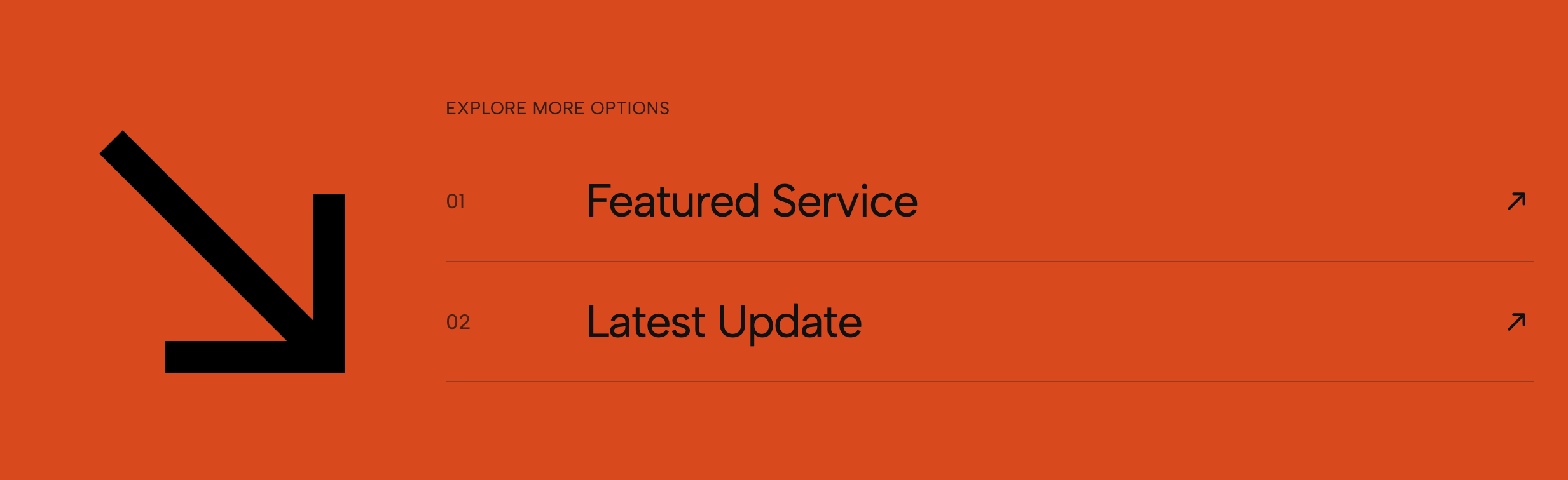 Modern CTA Arrow List