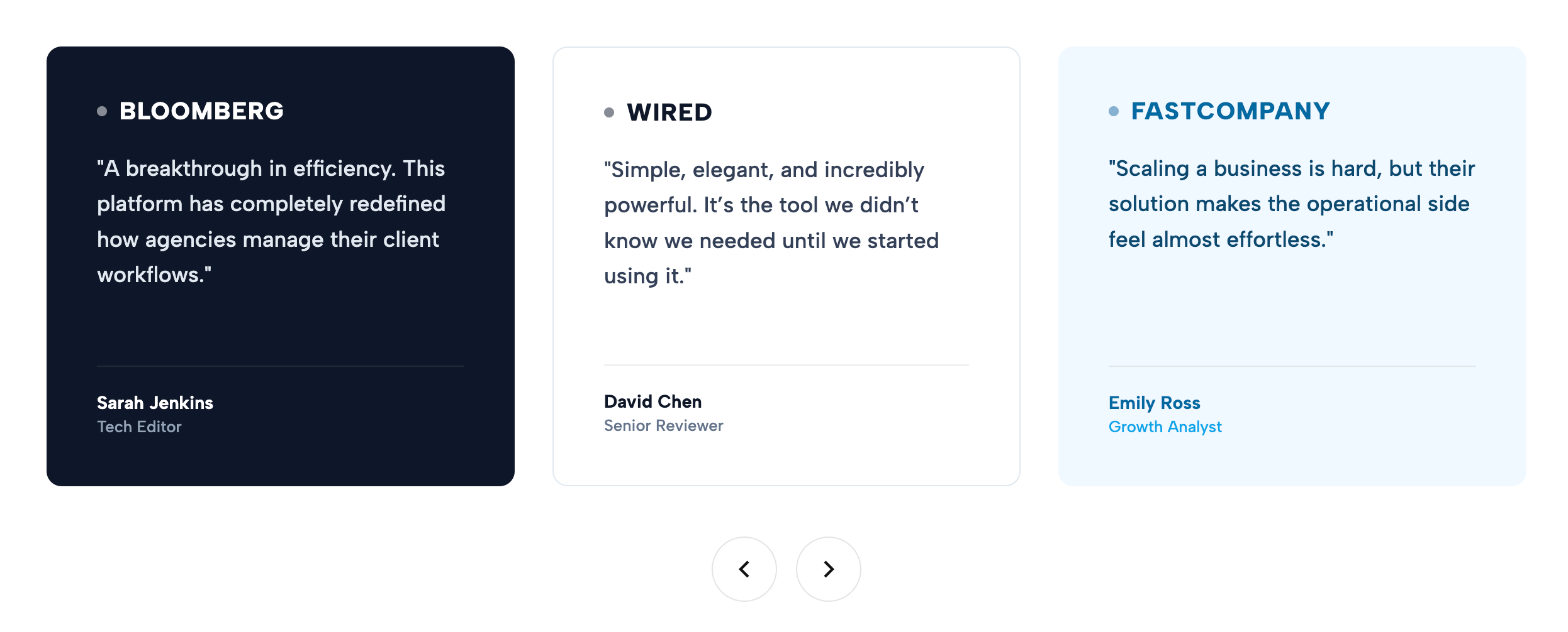 Editorial Press Carousel