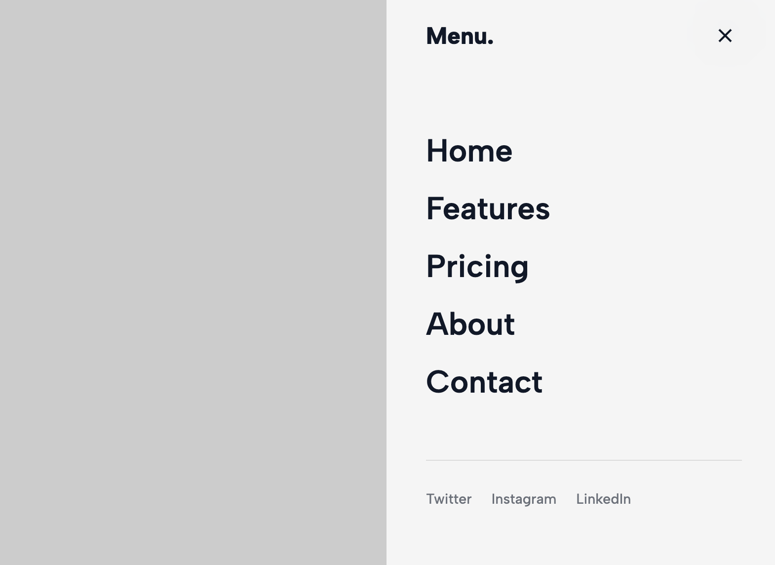 Glass Curtain Sidebar Menu