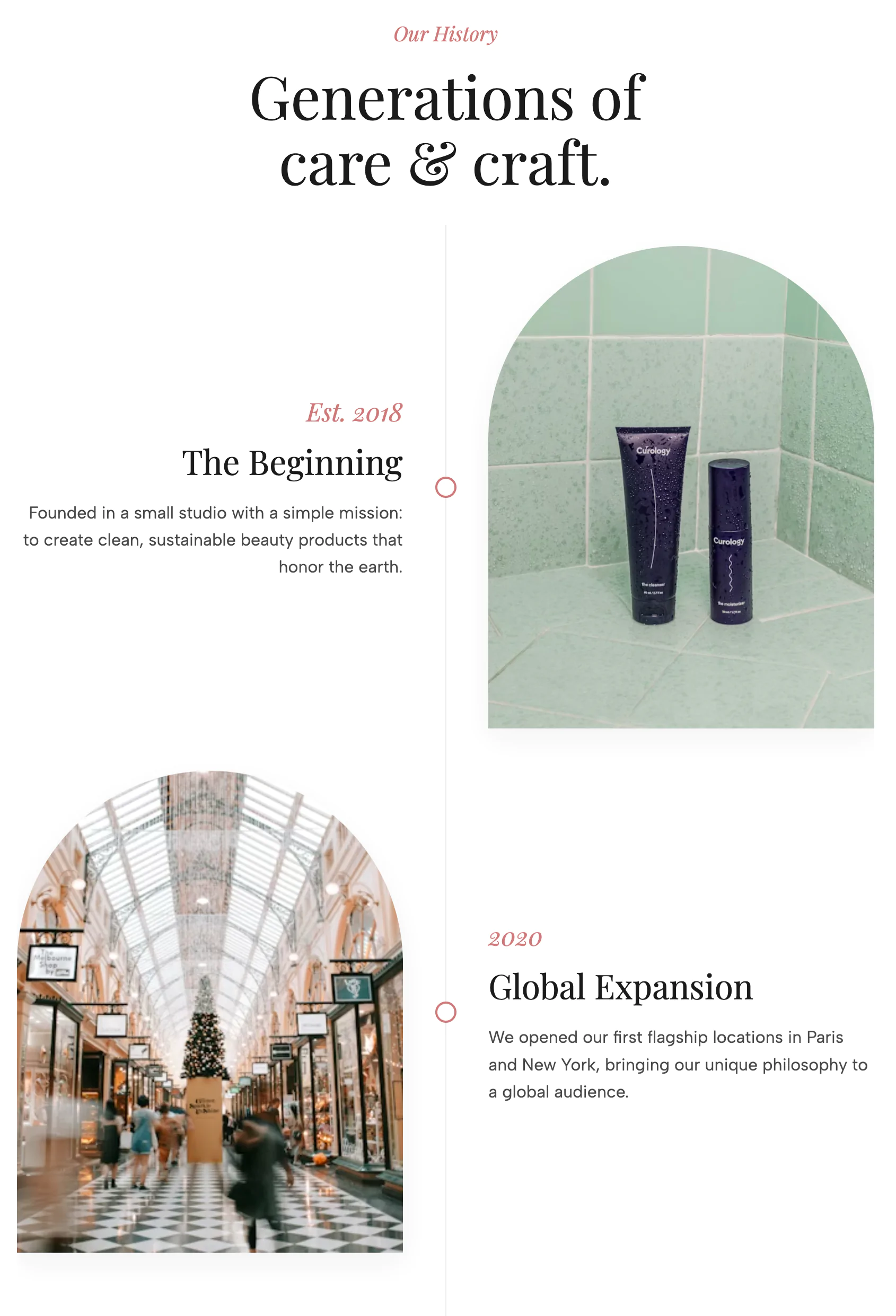 Aesthetic Vertical Timeline - Auto-Alternating Layout