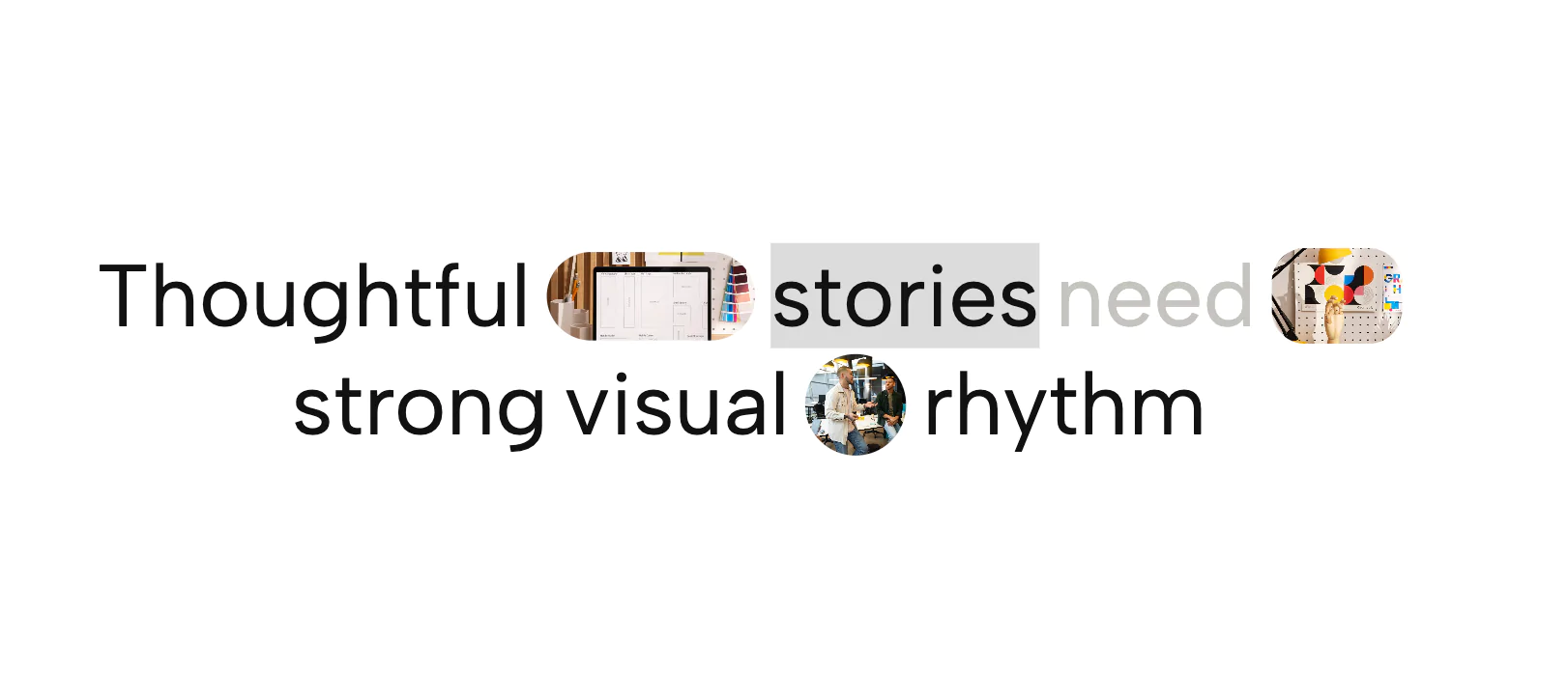Centered Multi Image Headline