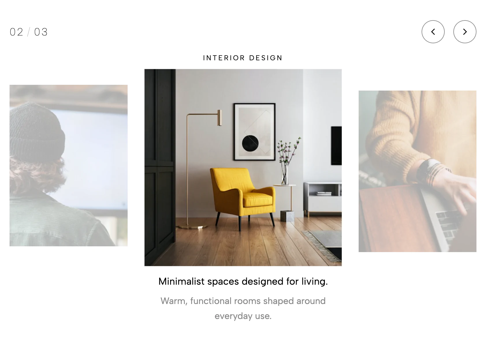 Minimalist Portfolio Carousel