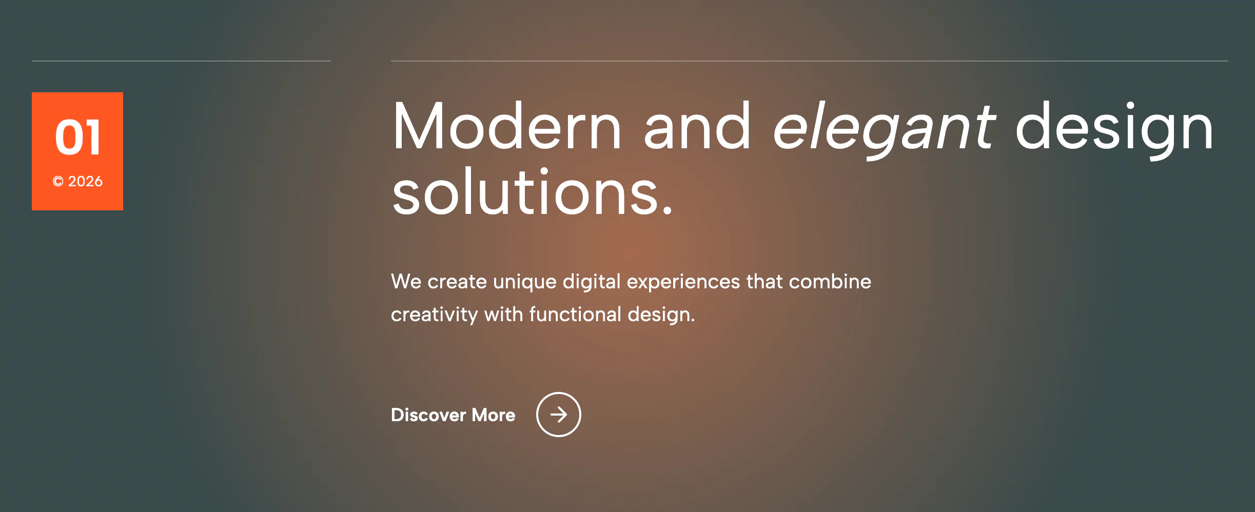 Radial Gradient Editorial Hero