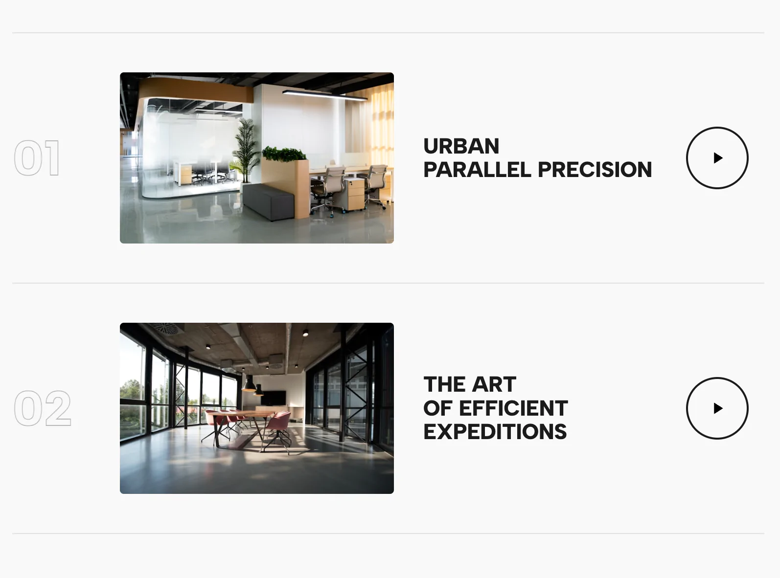Interactive Case Study and Portfolio Video List