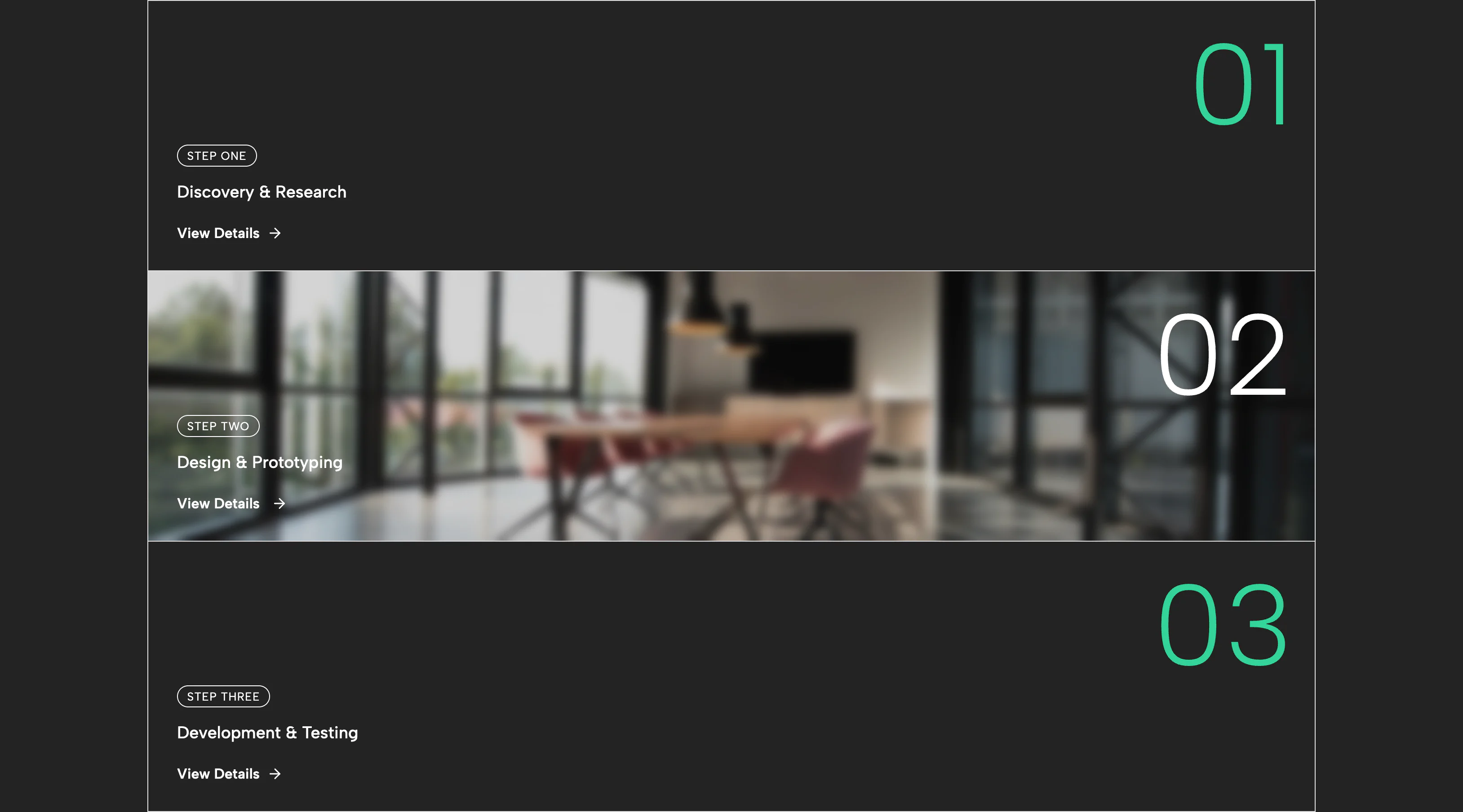 Fullwidth Process Steps Grid