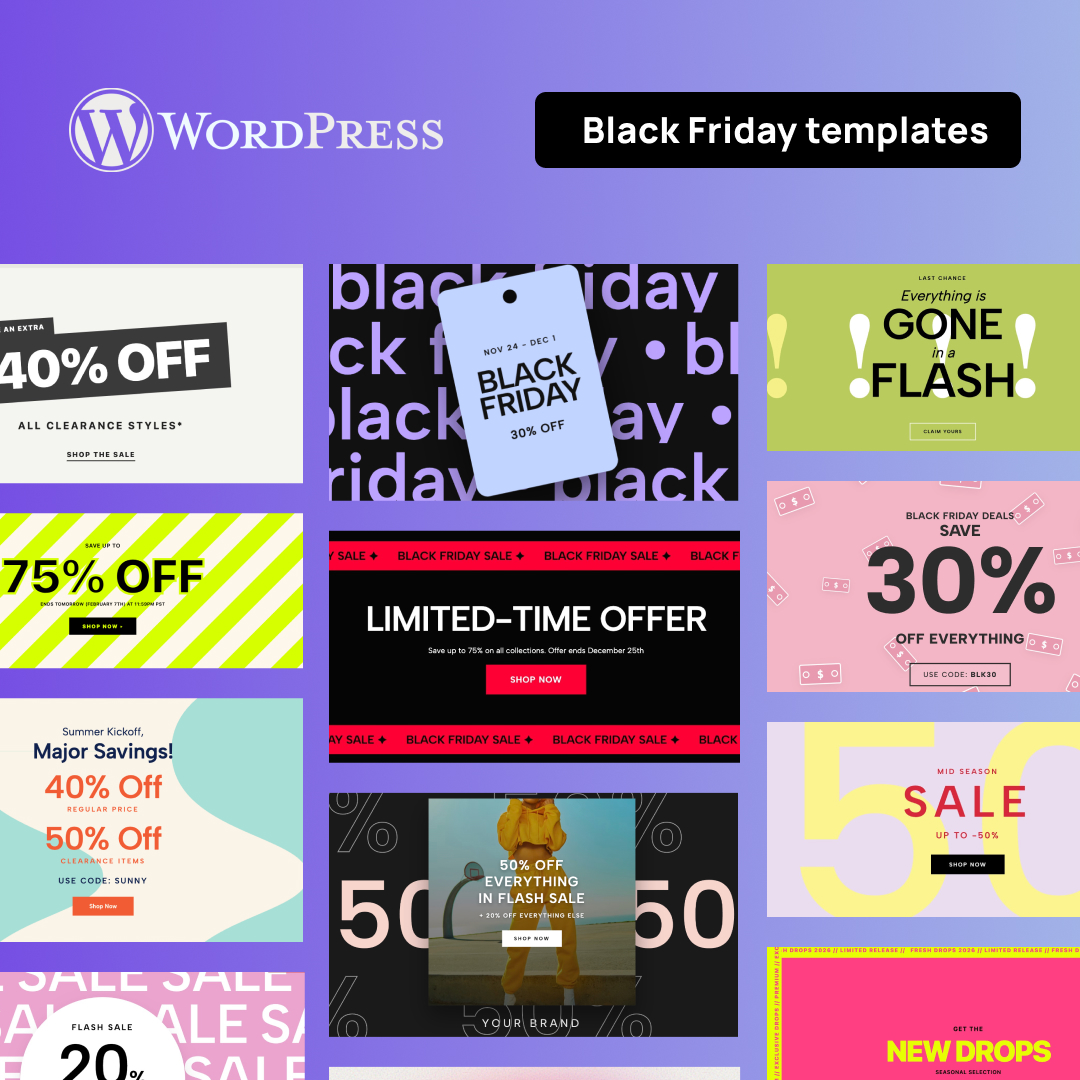 Fast Store Upgrade with the Best WordPress Black Friday Design Templates