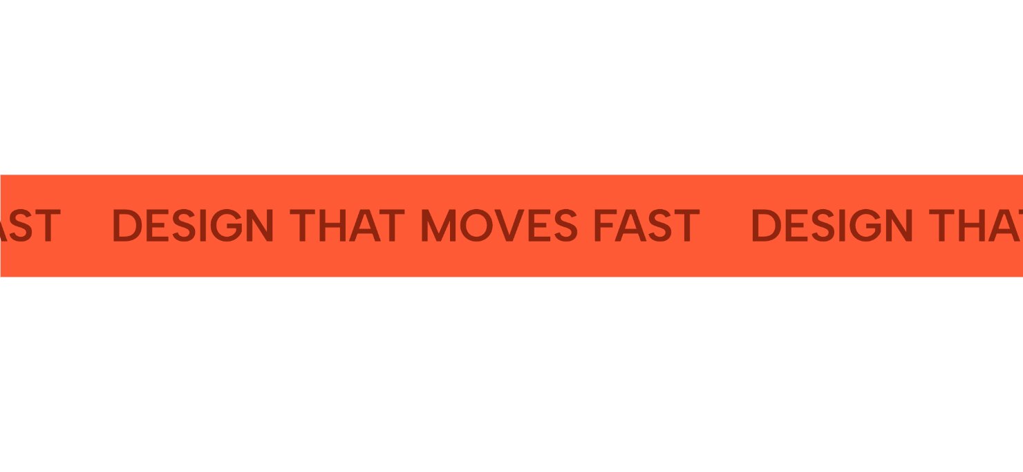 Bold Text Infinite Marquee looping continuous bold text for high-impact mission statements