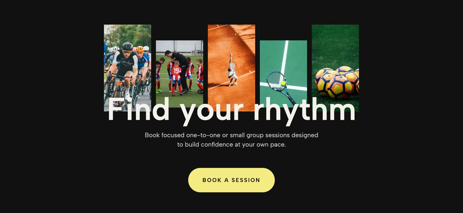 Centered parallax image CTA template designed to drive clicks and conversions