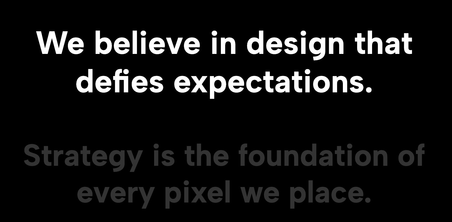 Focus Statement Manifesto stripping away distractions for a central typeset paragraph layout