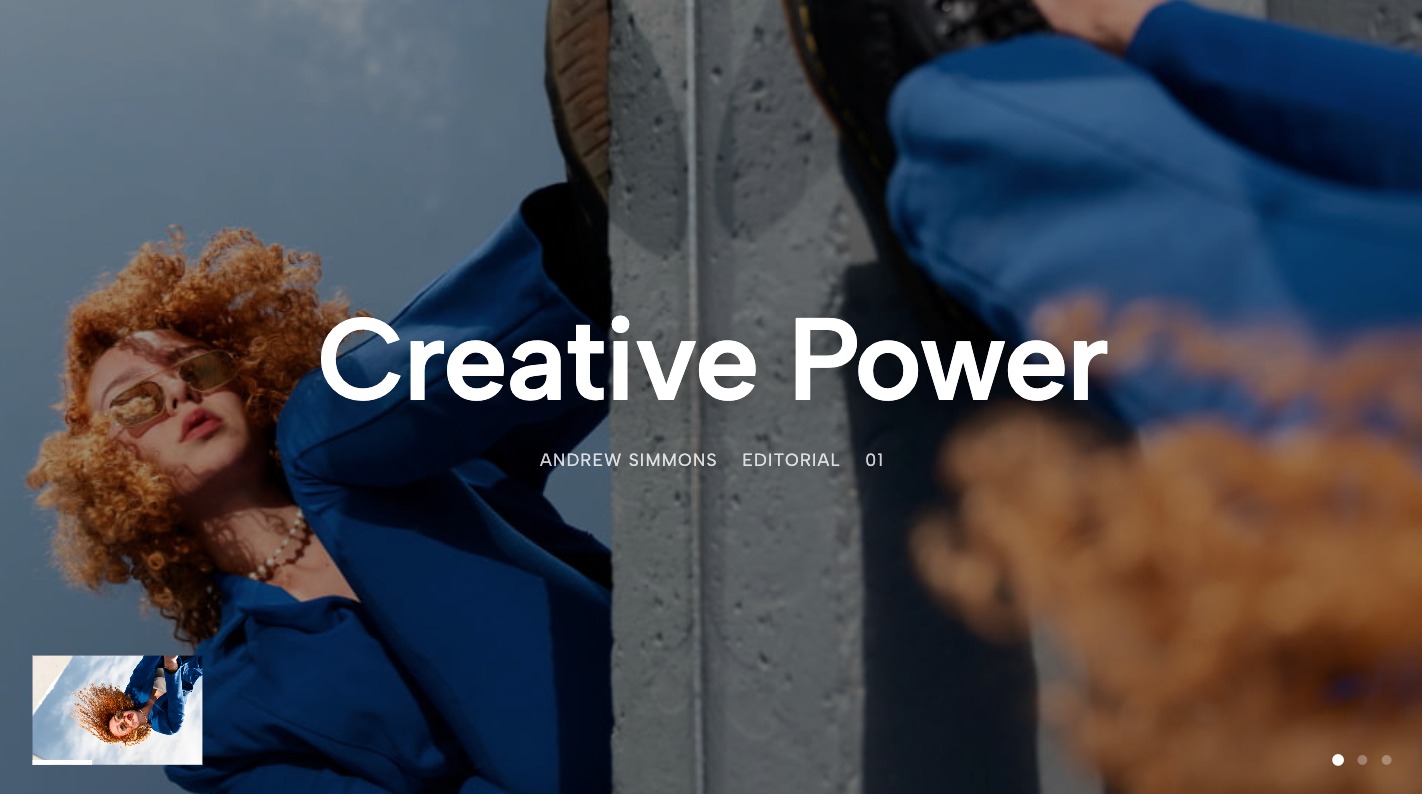 Minimalist poster image slider for Squarespace layouts