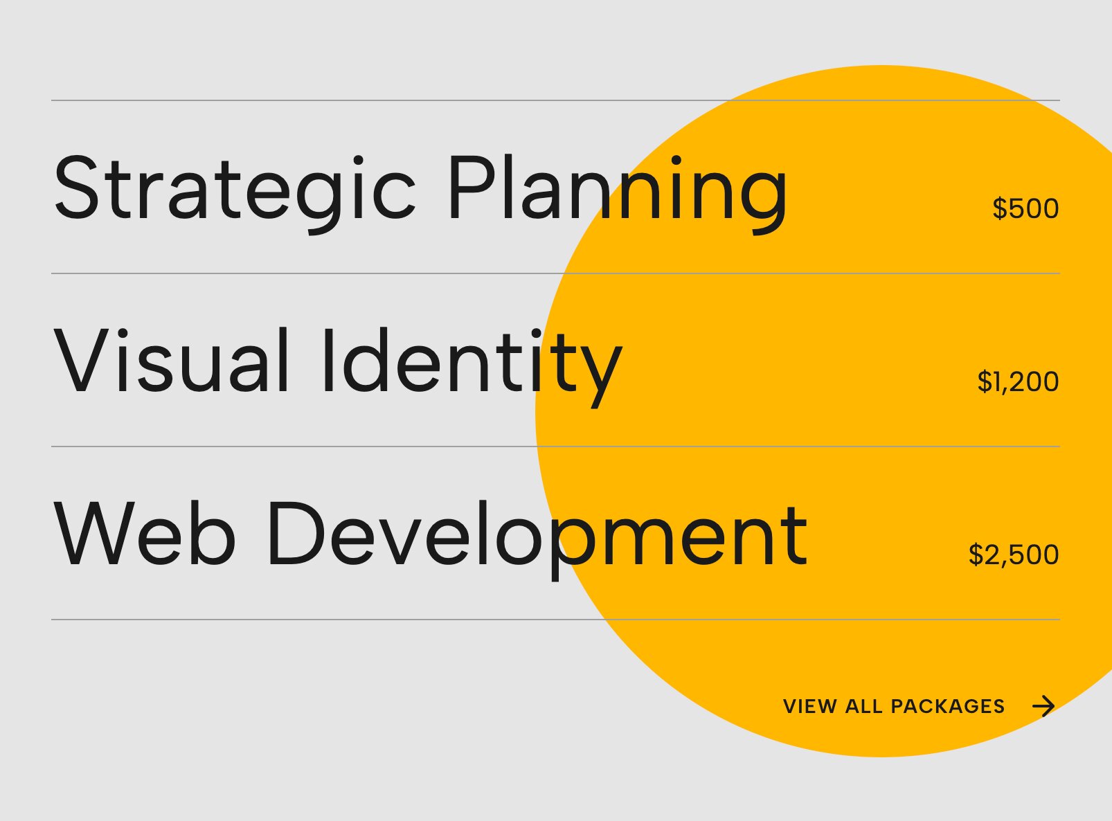 Creative Squarespace pricing menu layout instead of using complex code snippets