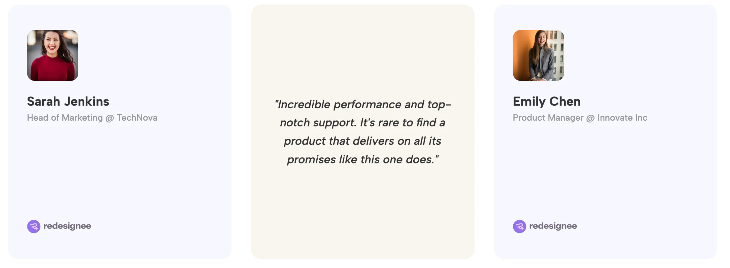 Interactive 3D Testimonial Flip Cards flipping smoothly on a 3D axis to reveal detailed reviews on the back