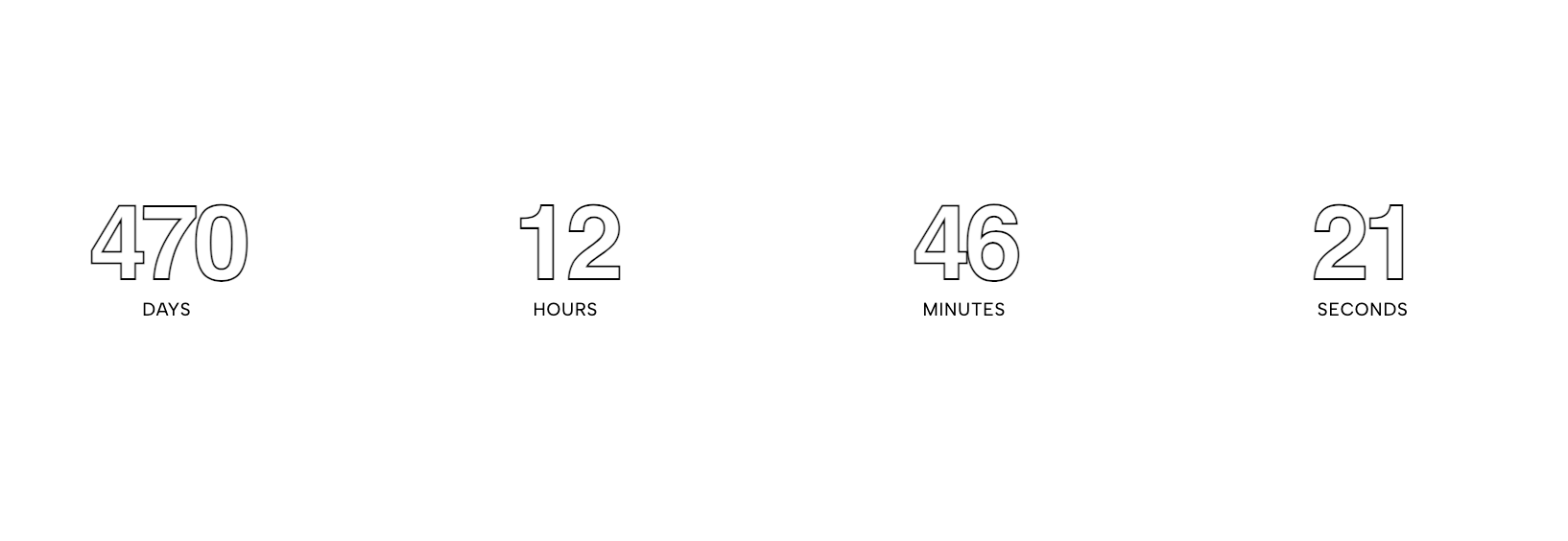 Outlined Countdown