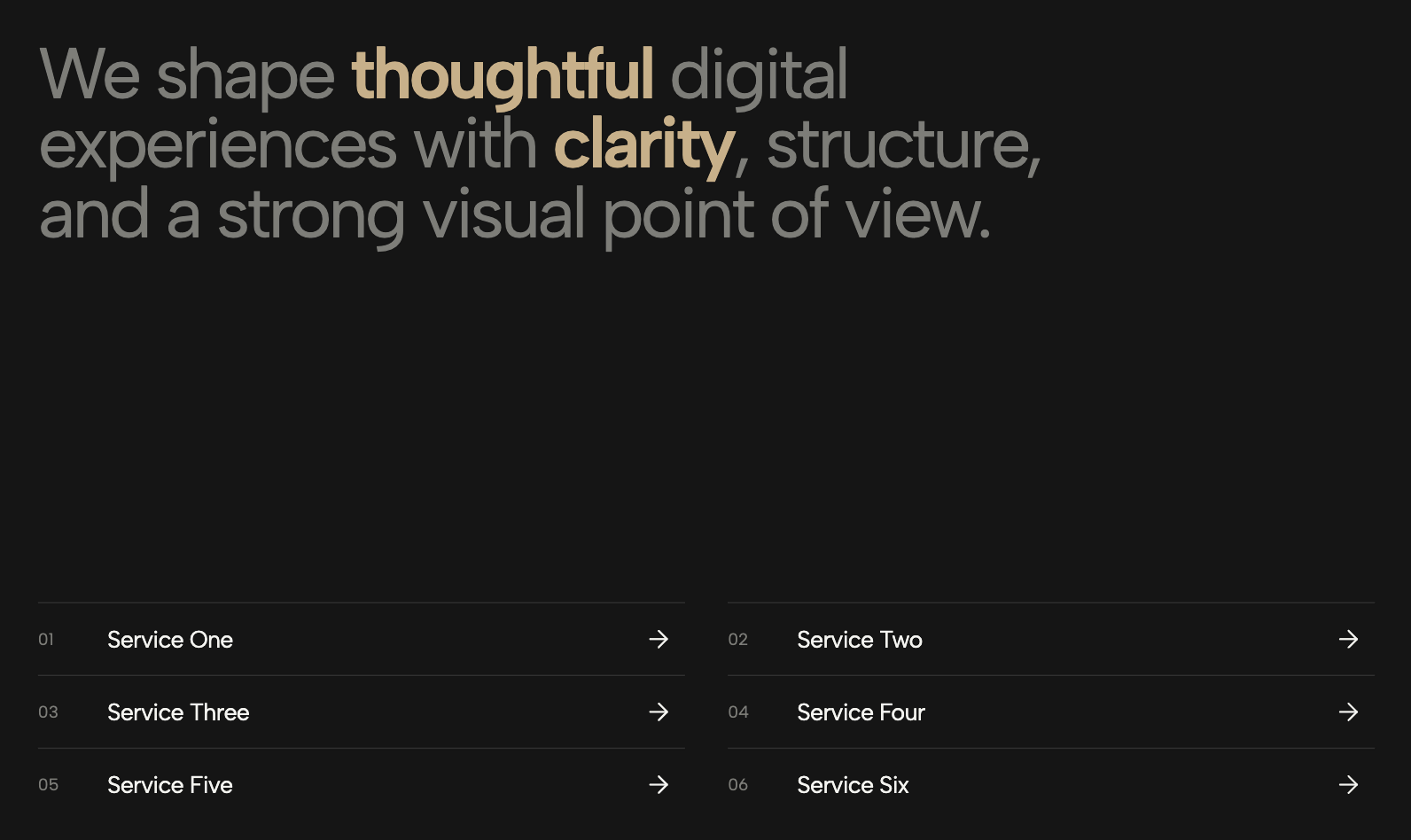 Minimal Editorial Services Links