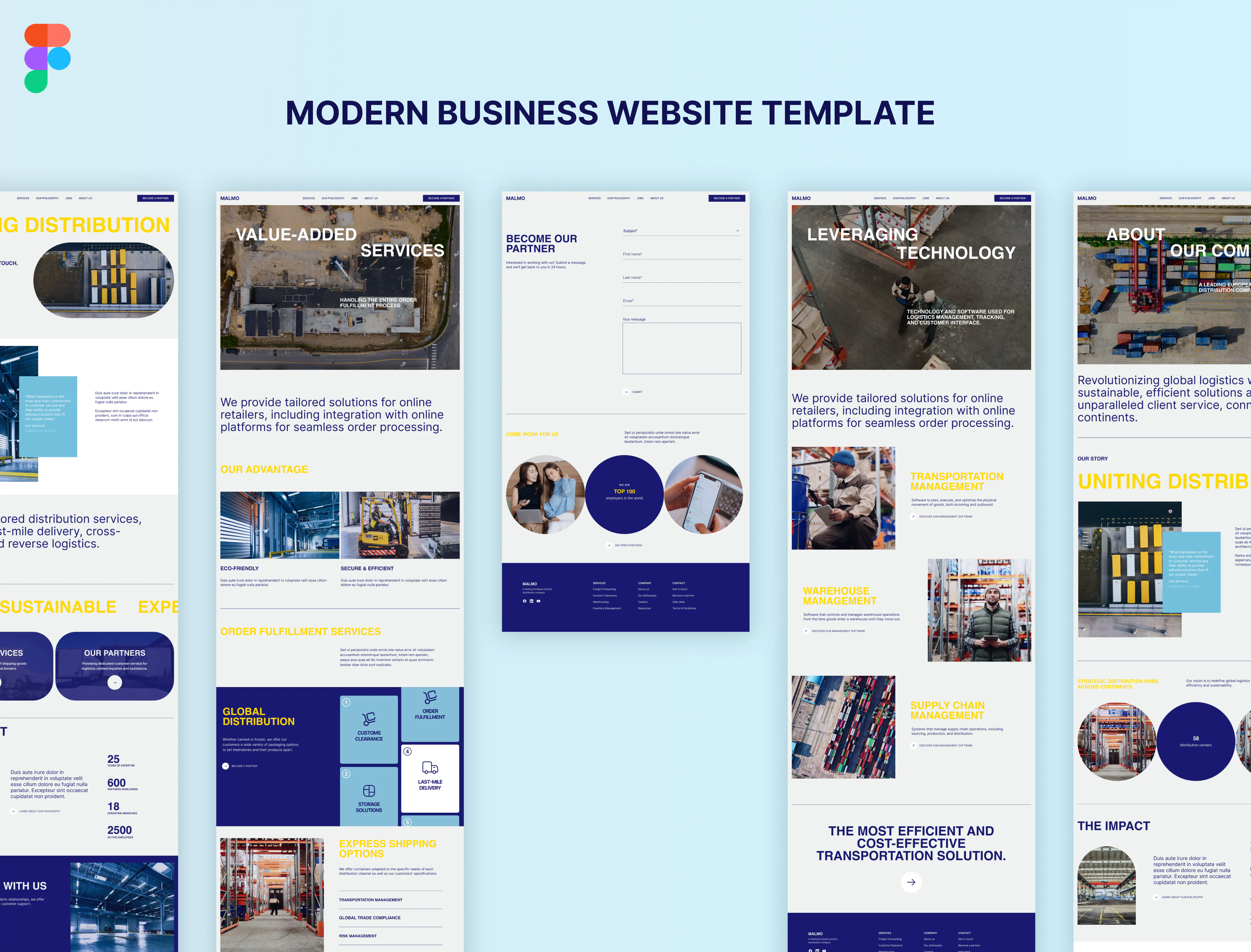 Malmo - Business/Logistics Figma template