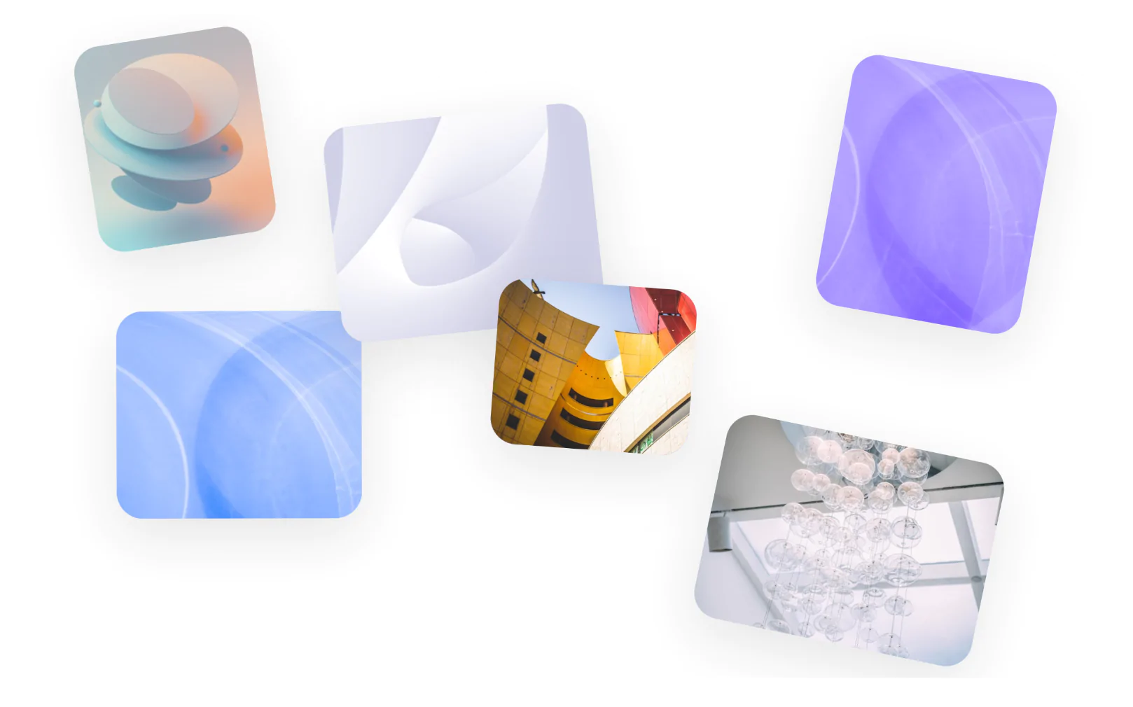Scattered Floating Scroll Gallery