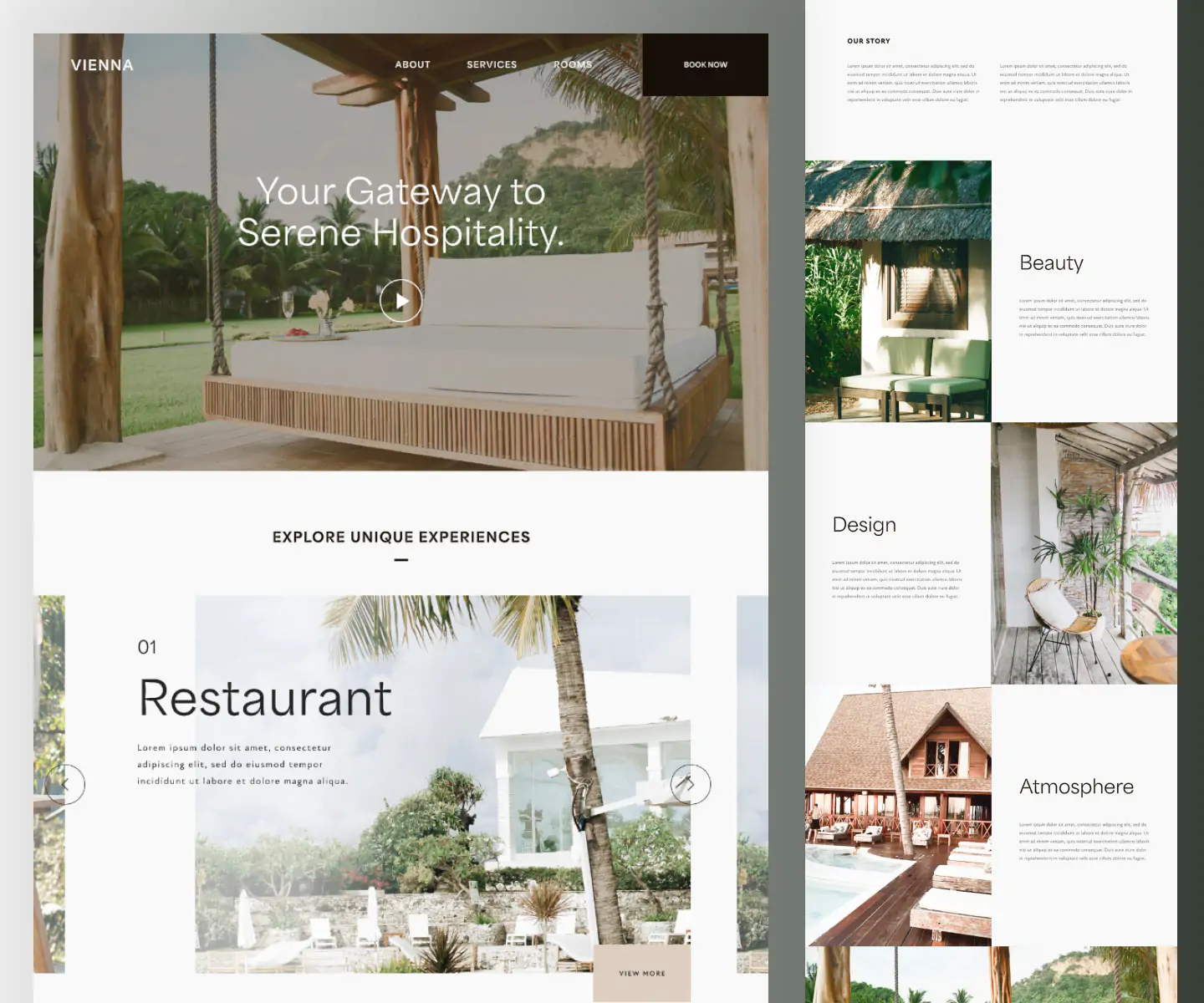 Vienna – A Sophisticated Hospitality Figma Template (Free Download)