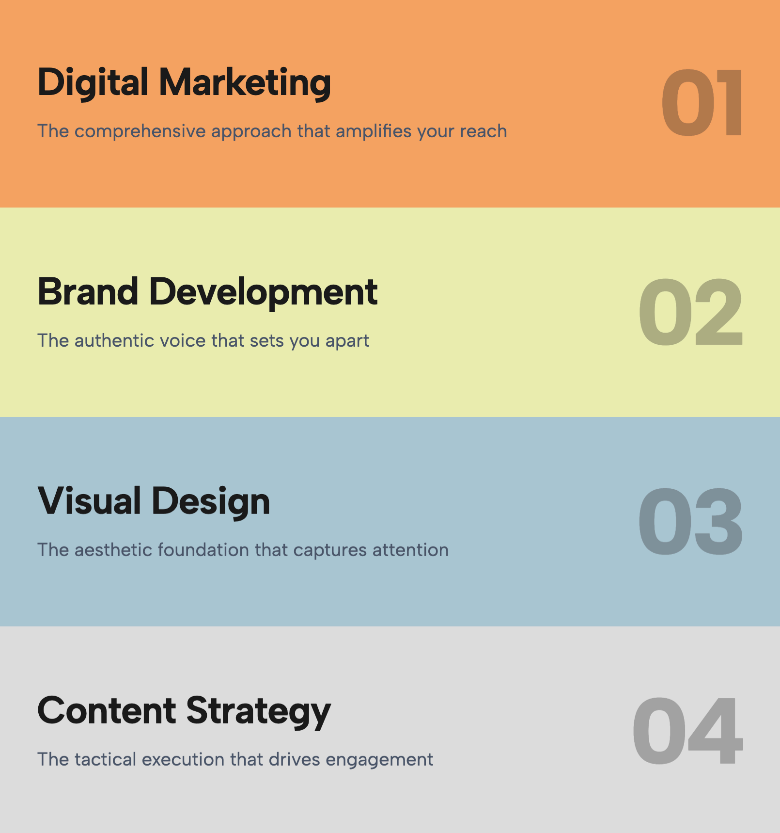 Colorful Services List