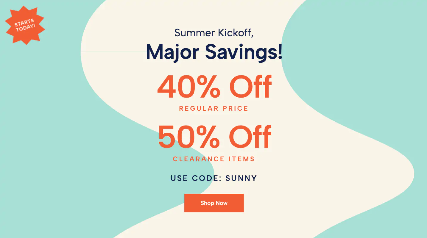 Animated Wave Sales Hero