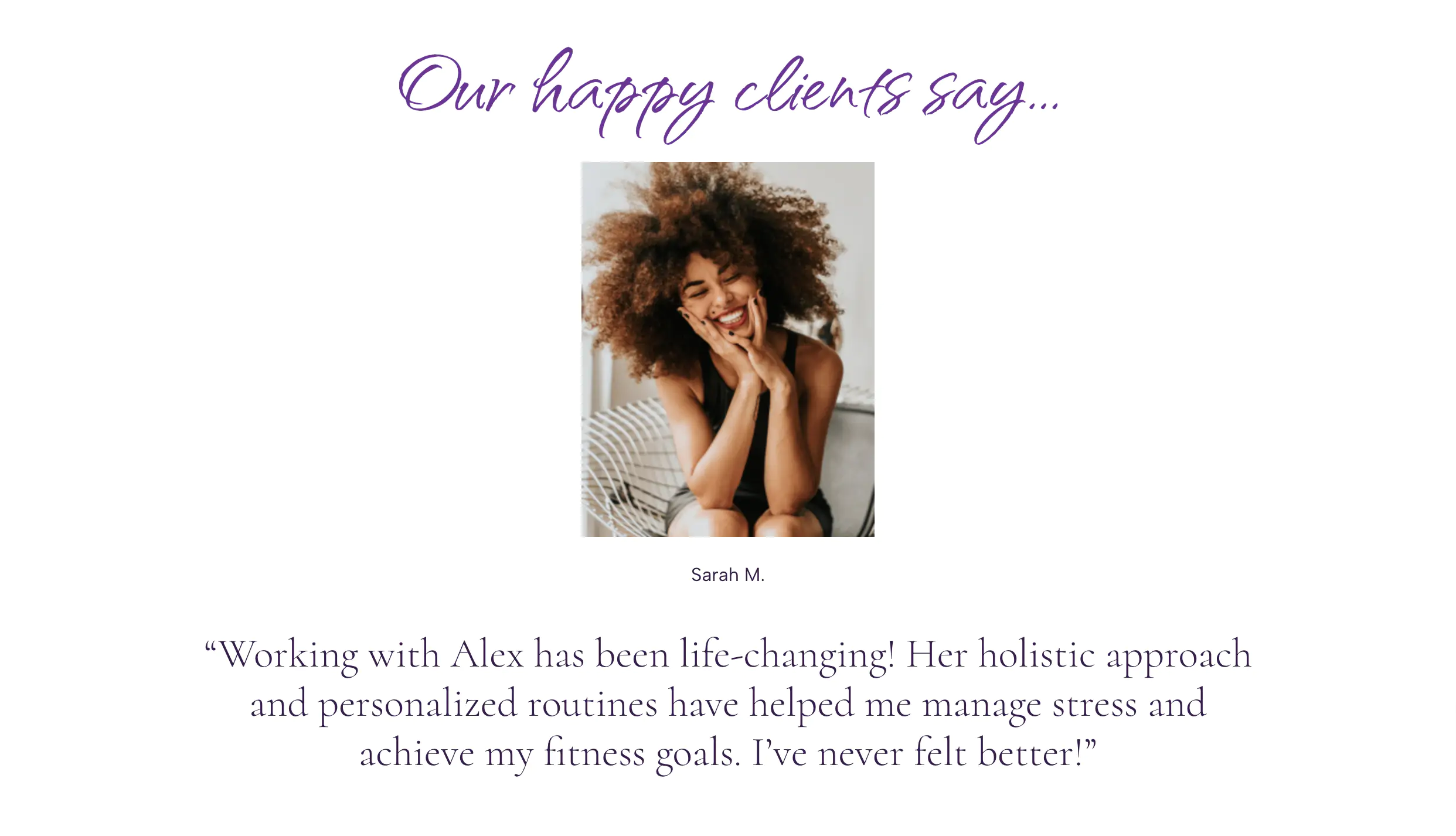 Free Elementor Clean Single Testimonial Section Template