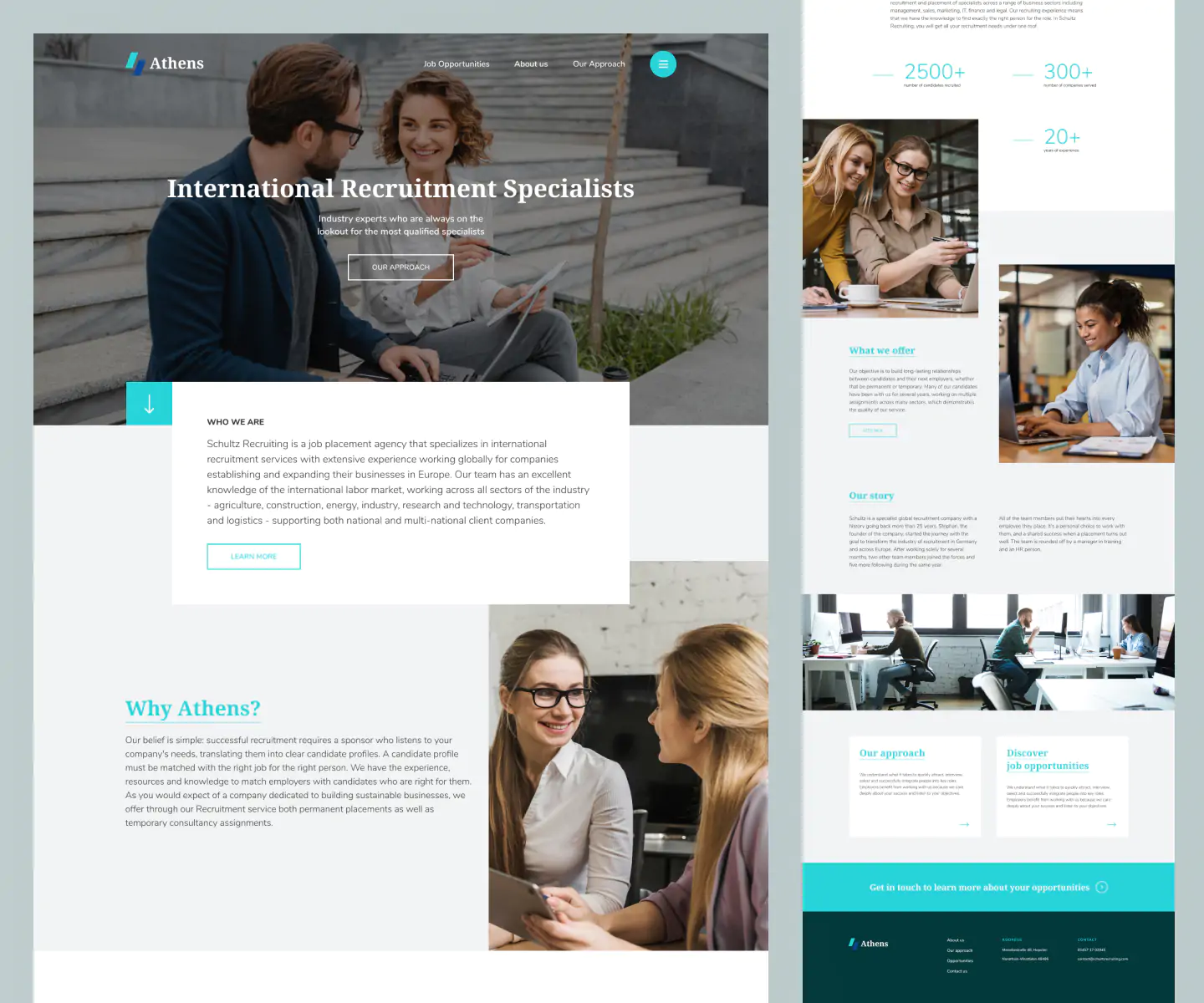 Athens – Free Figma Template for Recruitment & Job Agencies