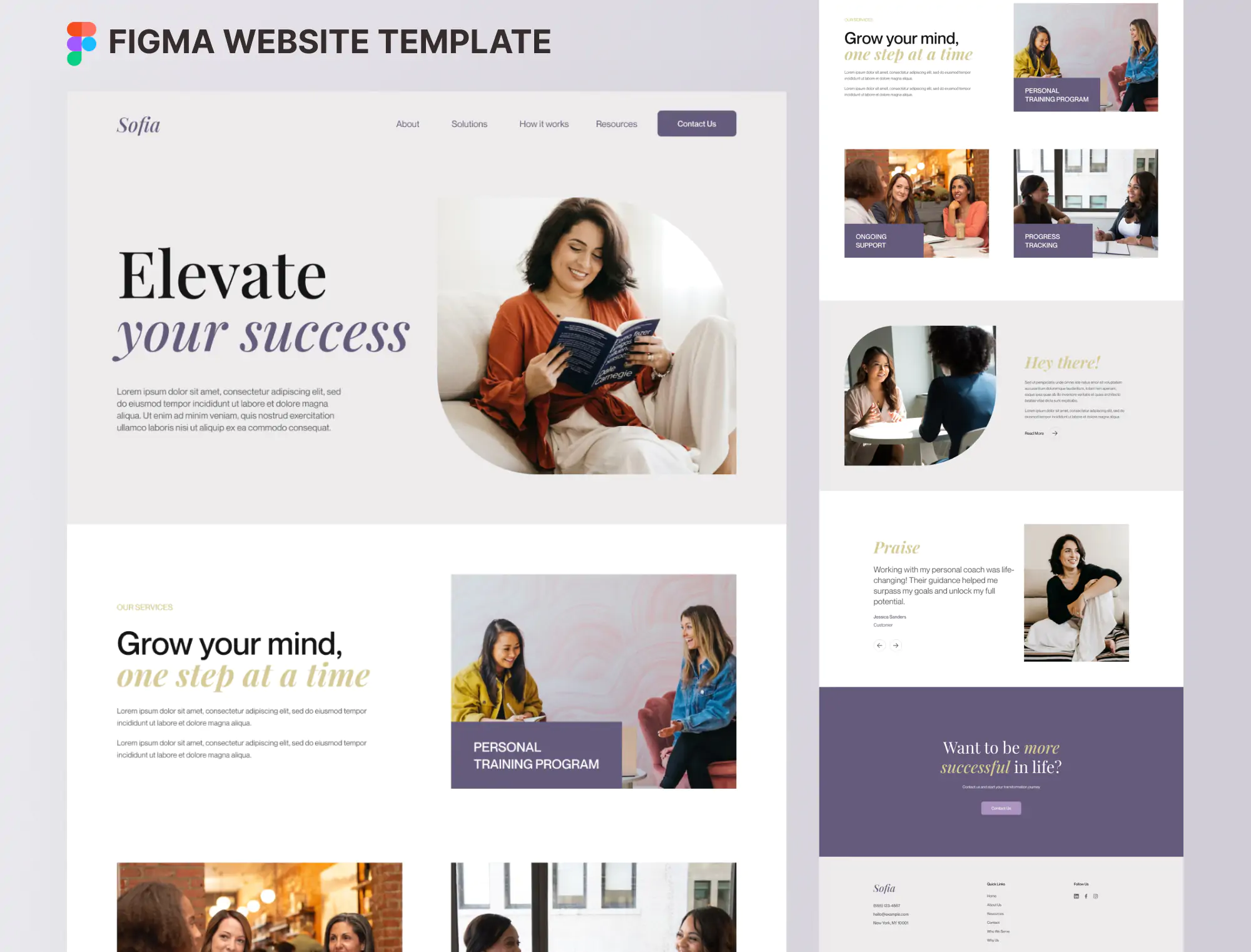 Sofia – Elegant Coaching & Consulting Figma Template