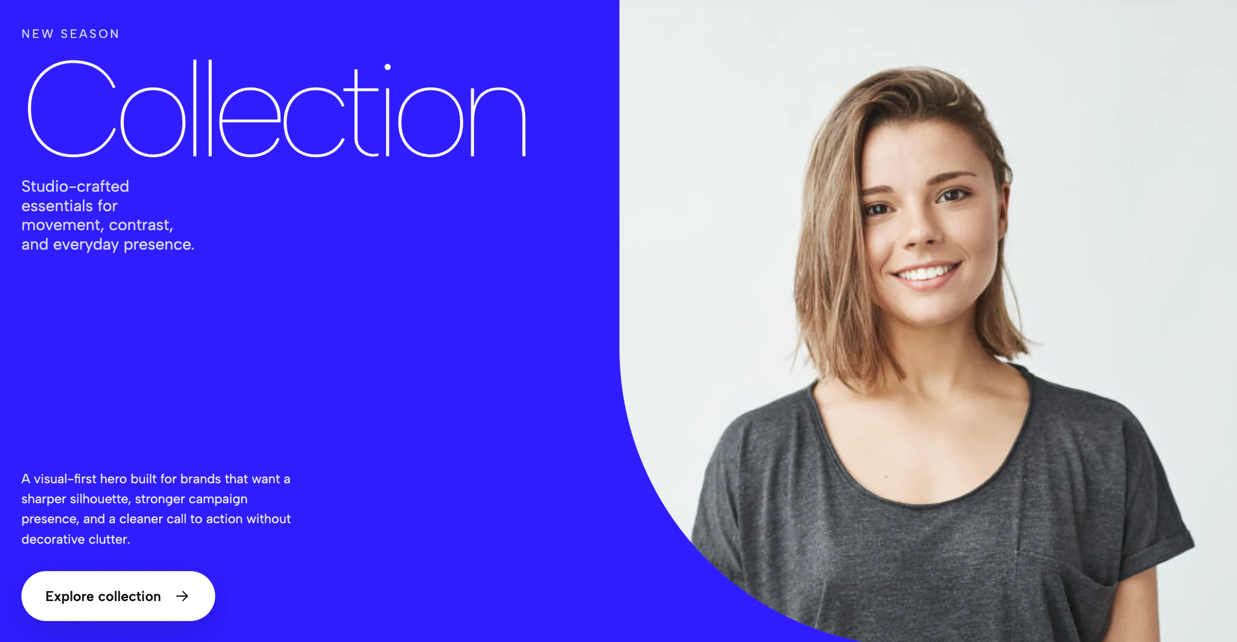 Curved Split Fashion Hero