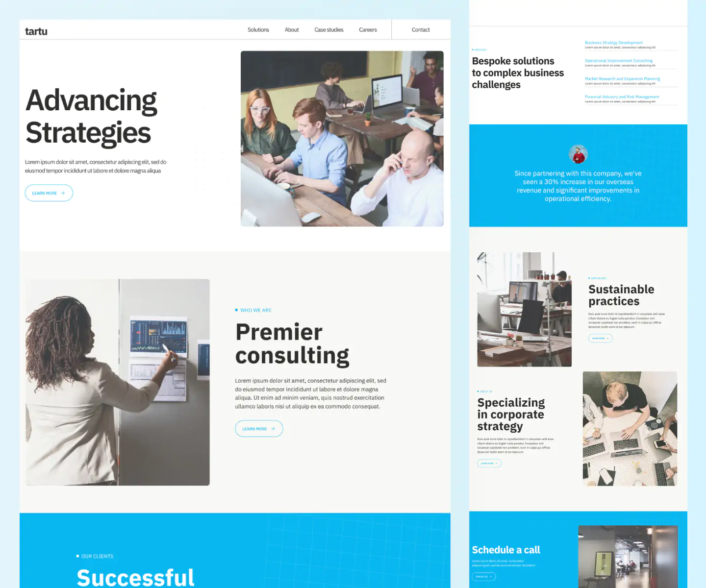 Tartu – Free Figma Template for Consulting Business Corporate Style