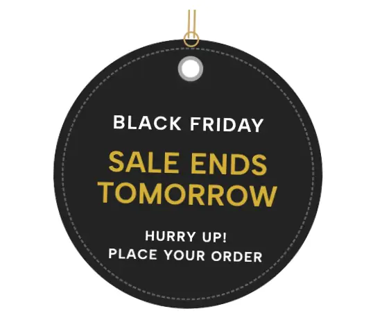 Black Friday Hanging Tag