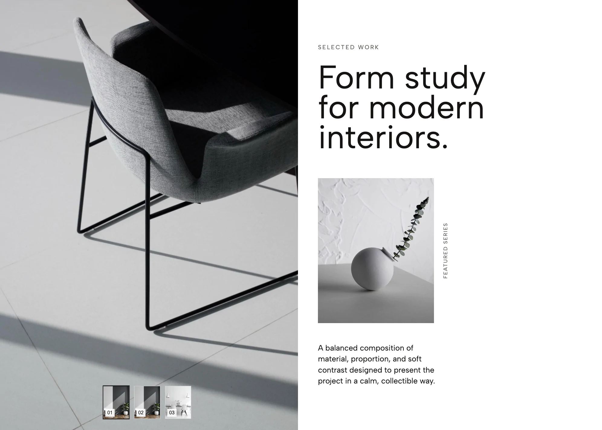Editorial Work Slider With Thumbs