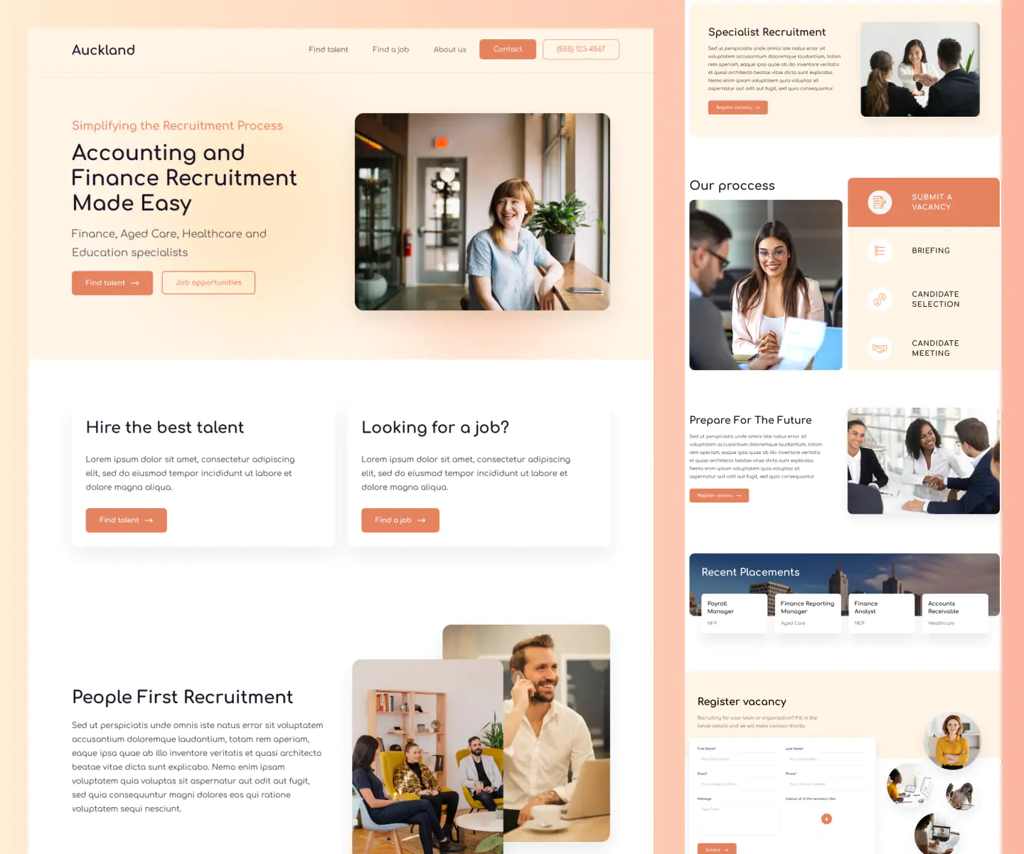 Auckland – Free Figma Template for Recruitment & Staffing Agencies
